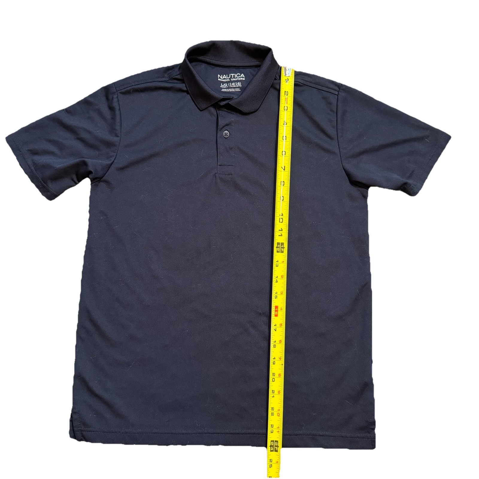 Nautica School Uniform Boy’s Navy Polo Size Large 14/16 Polyester