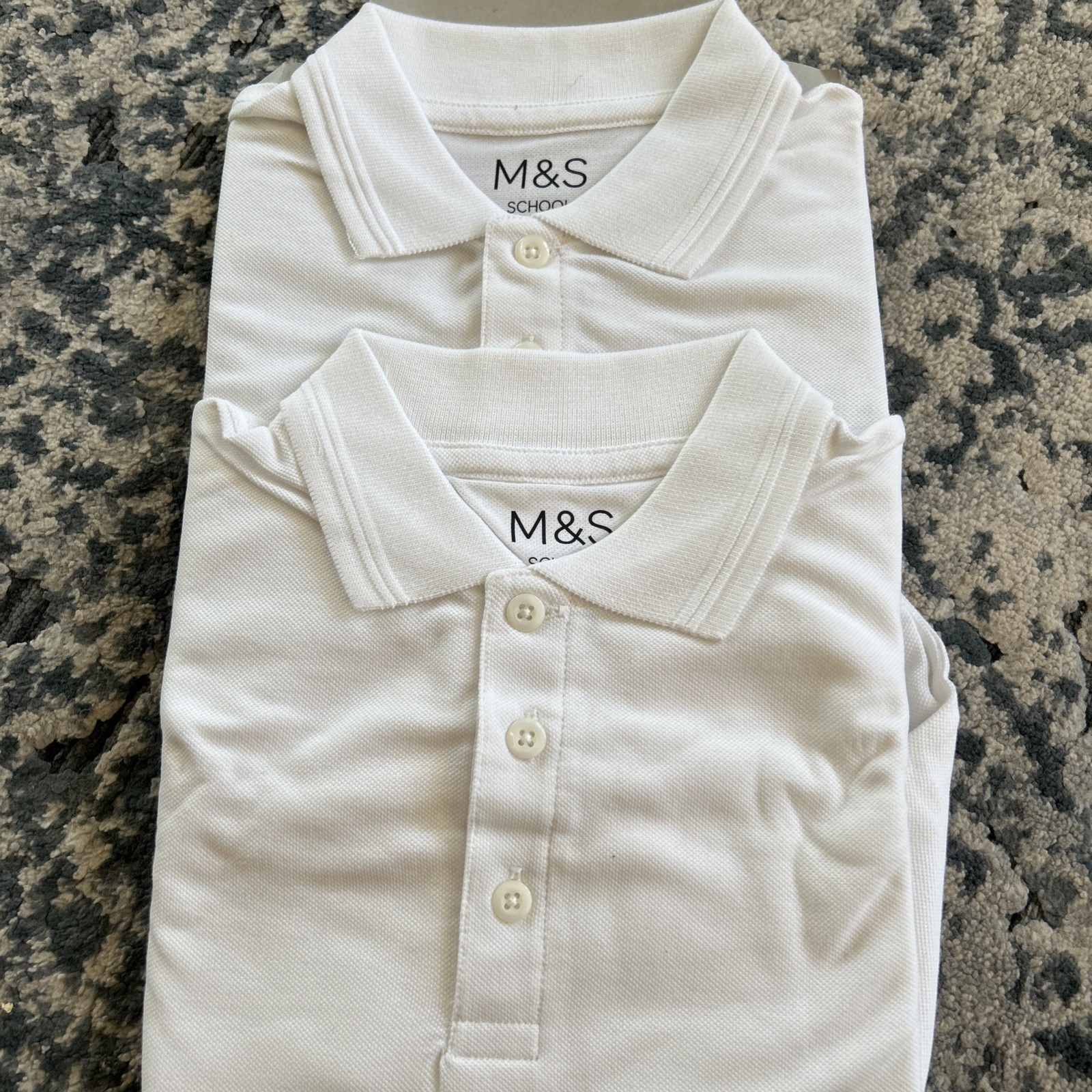 2 Pack School Uniform Polo Boys Regular Fit Short Sleeve Size 7/8 Year Kids