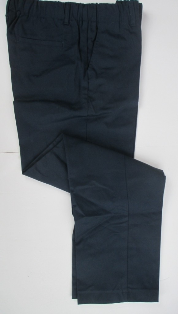 LANDS END Navy School Uniform Elastic Waist Pull-On Pants Boys 12 INSEAM 27″ NEW