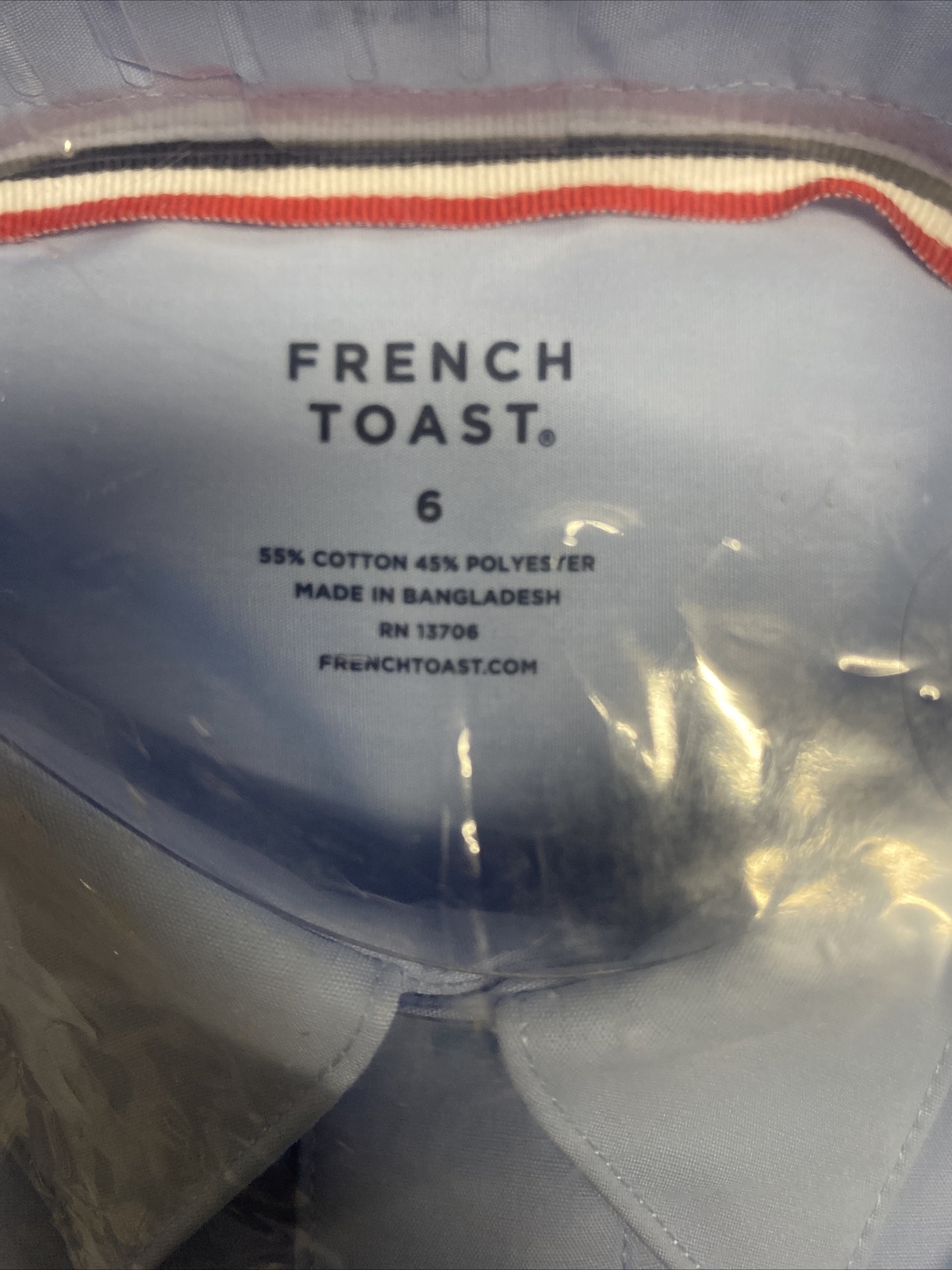 french toast Size 6 boys youth school shirt Light blue Dress Collar lot of 5