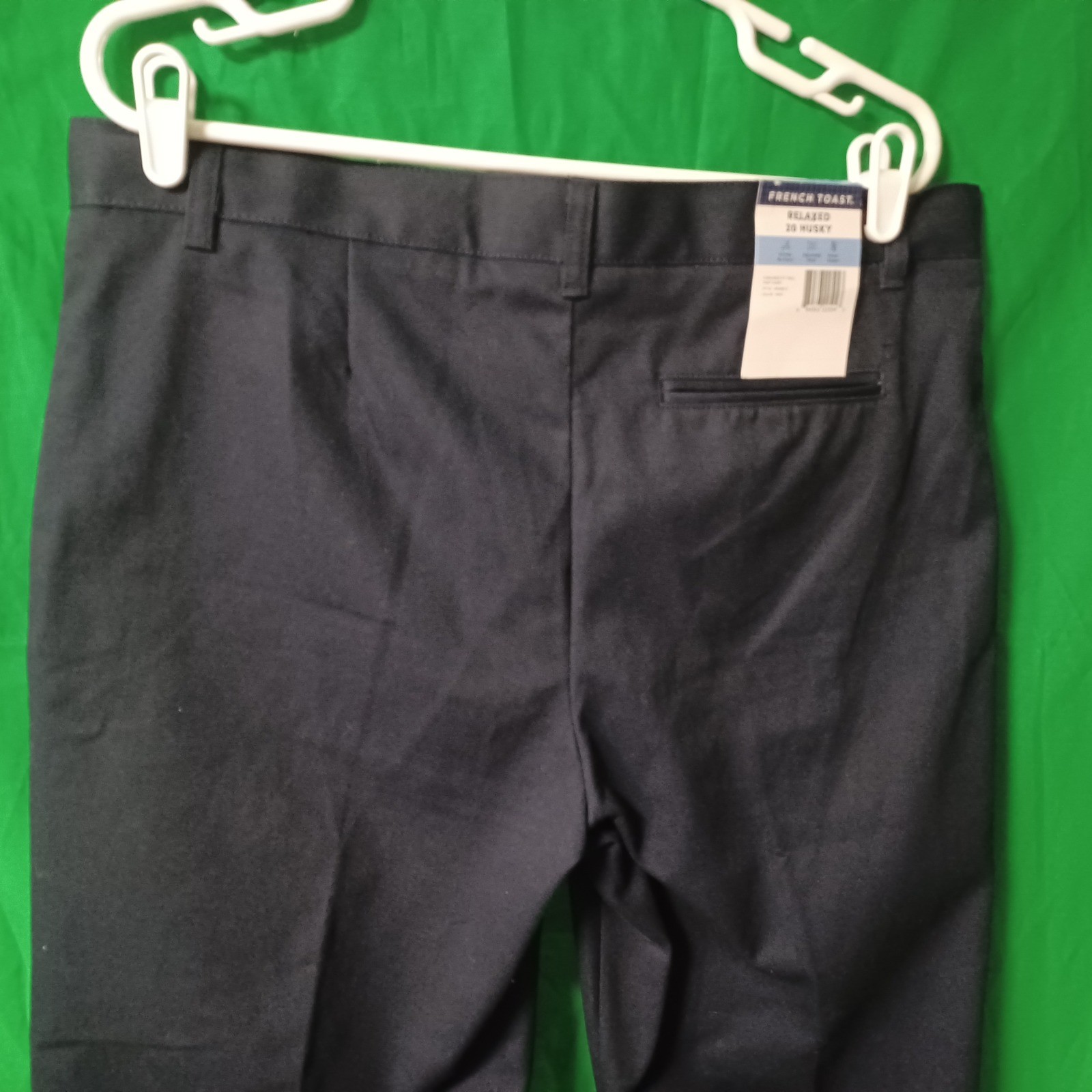 French Toast Boys Navy Relaxed Fit Twill Pants 20 Husky SK9280 School Uniform