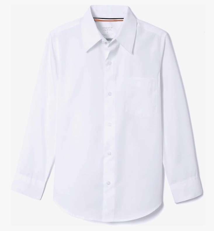 French Toast Boys’ 16 Long Sleeve Dress Button Shirt School White NEW