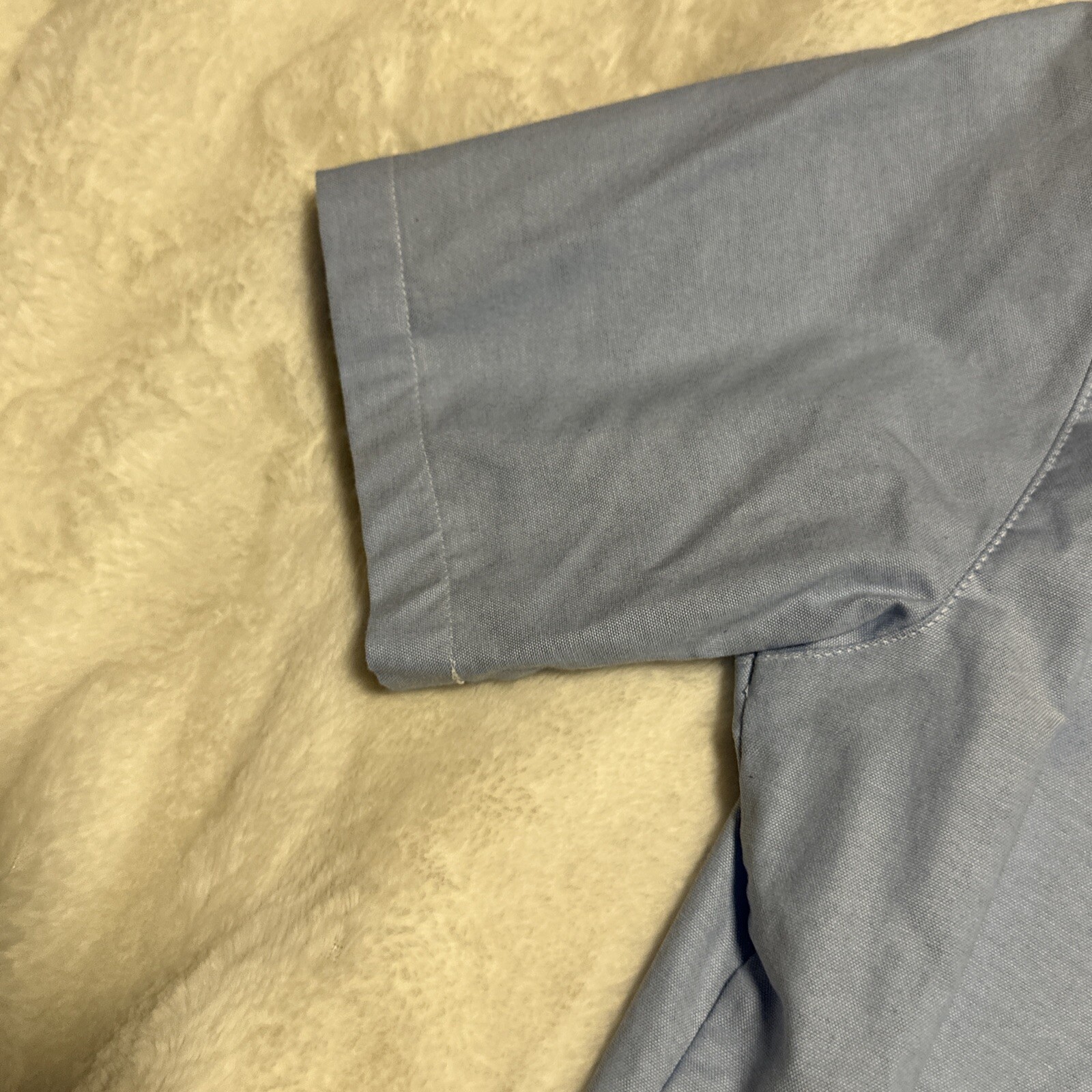 French Toast Size 14 Short Sleeve Button Down Uniform Shirt Light Blue (#11)