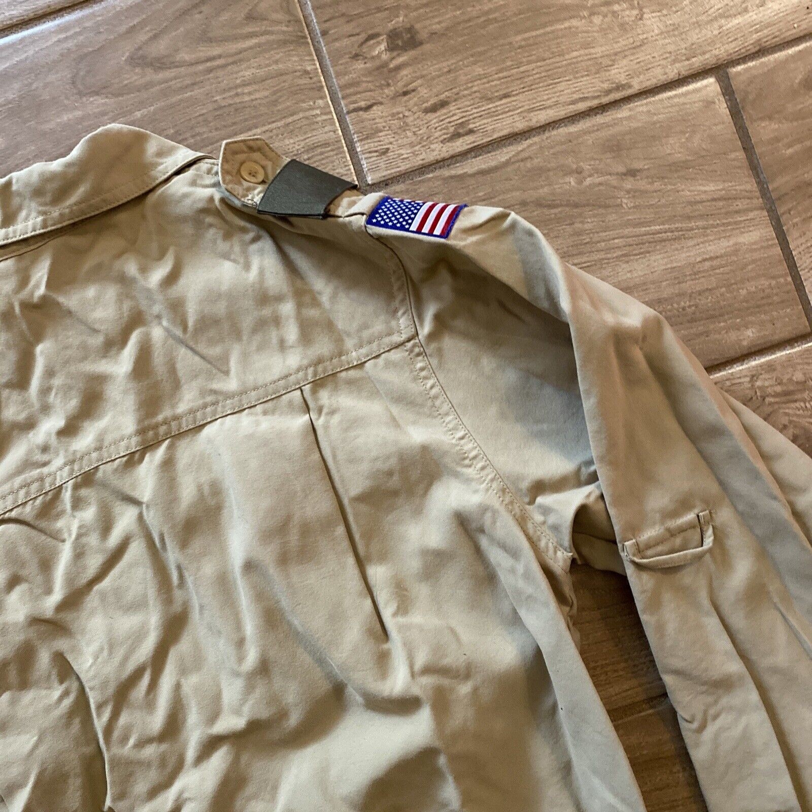 BOY SCOUTS Of America Long Sleeve Uniform Shirt BSA Scout Youth Large & Patches