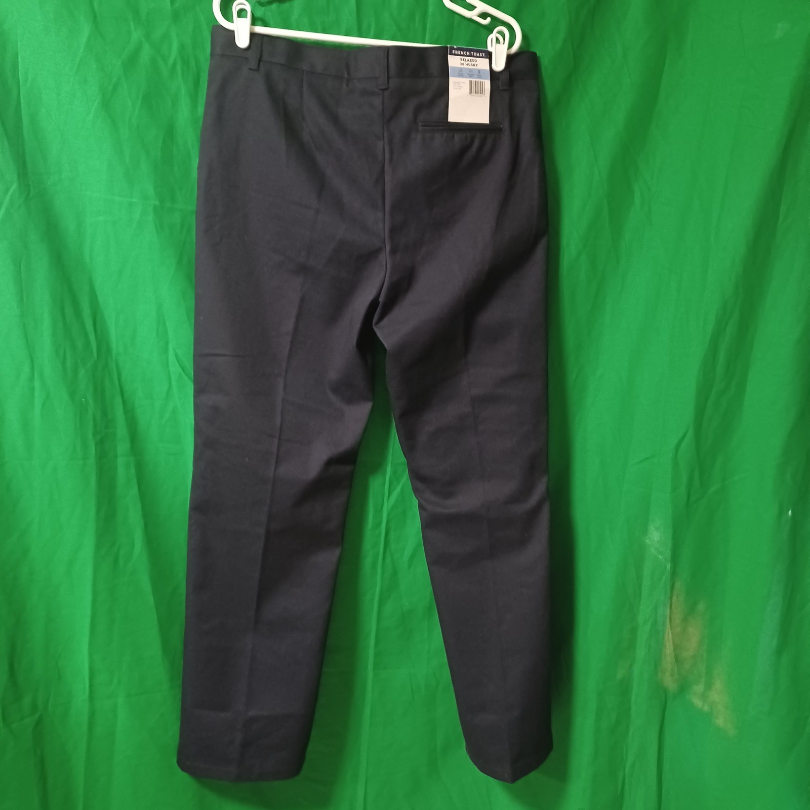 French Toast Boys Navy Relaxed Fit Twill Pants 20 Husky SK9280 School Uniform