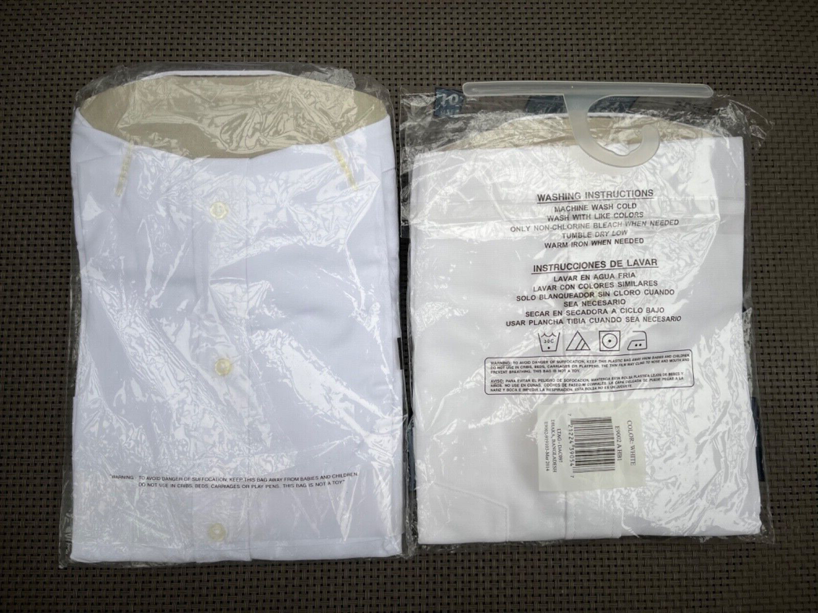 New lot of 2 Boys FORMAL or UNIFORM WHITE LONG sleeve BUTTON DOWN Shirts 10