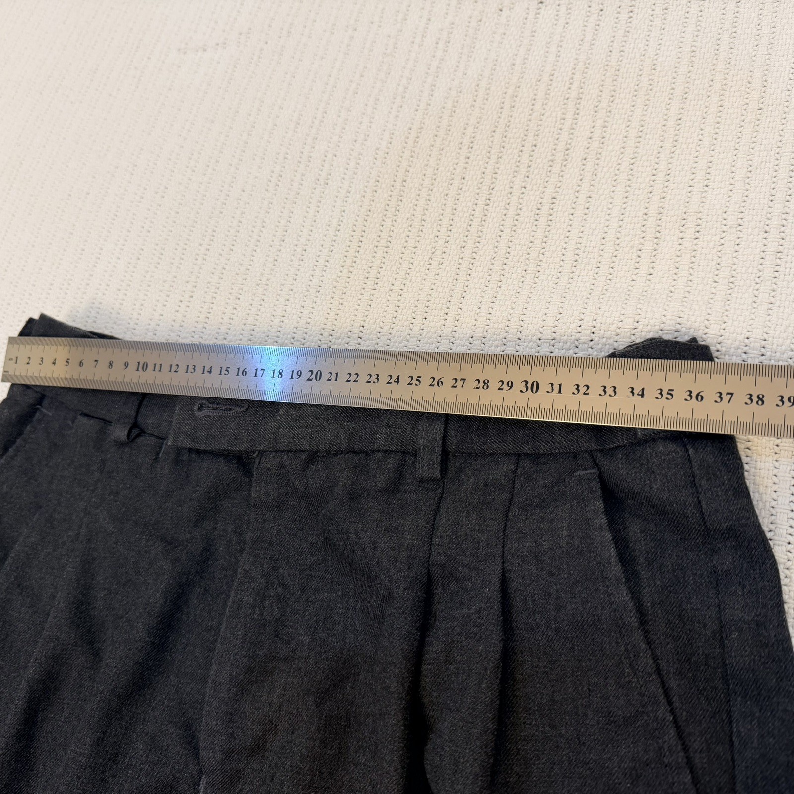Uni-Gate Boys School Shorts Grey Pleated Adjustable Waist Size [ 13-14 years]