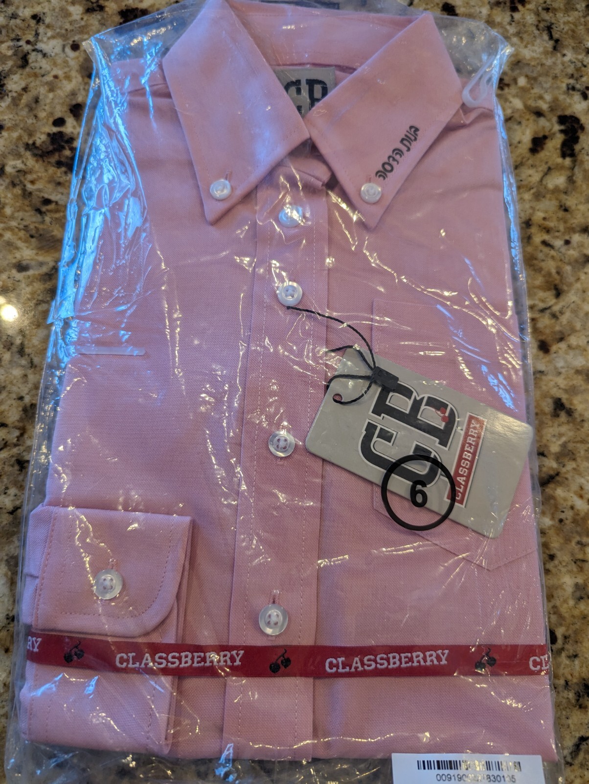 Classberry Kids Uniform long sleeve button up shirt Pink size 6