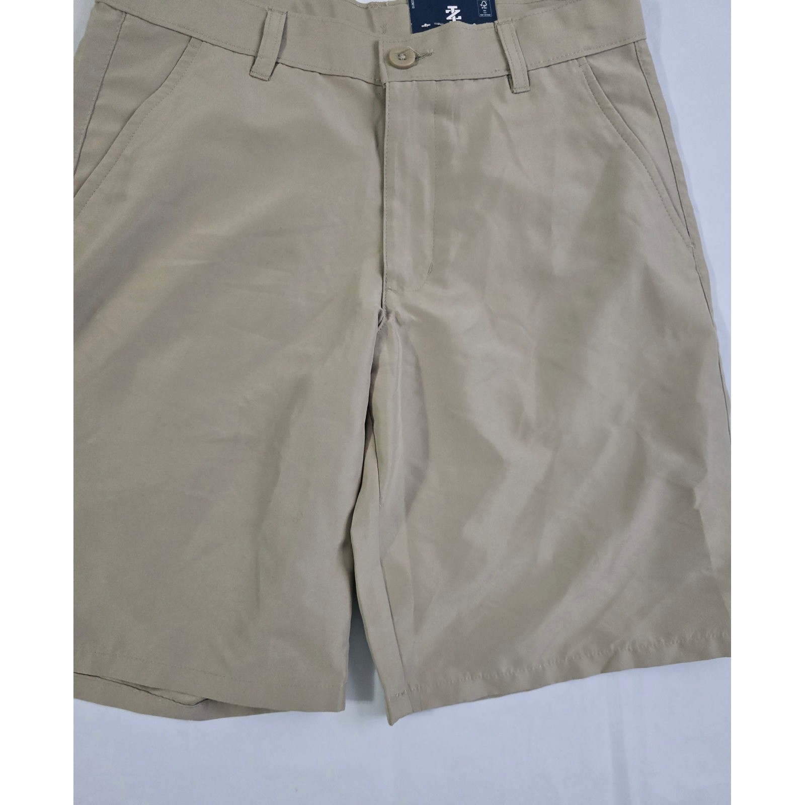 IZOD Boys Khaki Shorts Size 16 Regular School Uniform Wicking UPF 50+ NWT