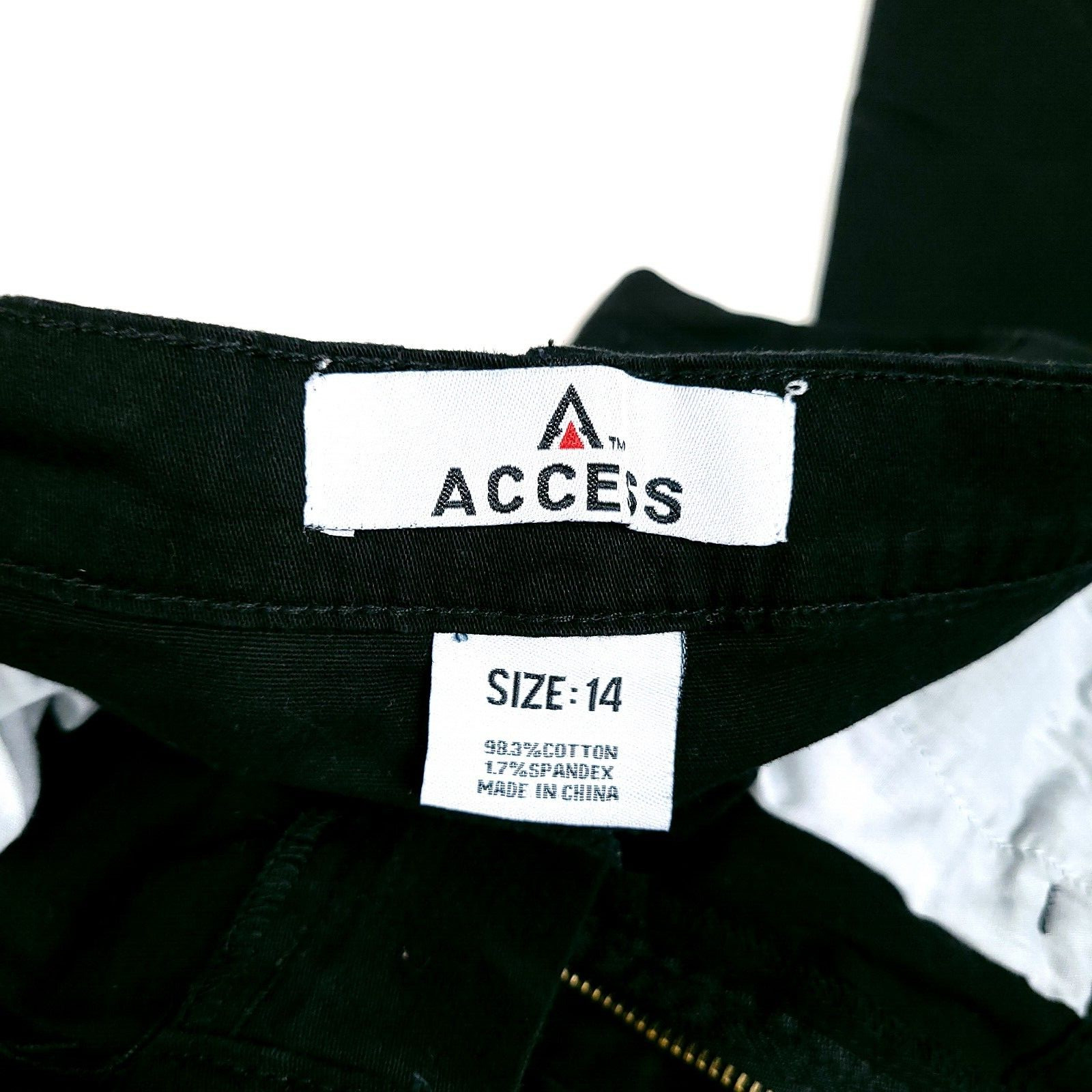 Access Boys Uniform Pants 14 Black Skinny Stretch School Lot Of 6