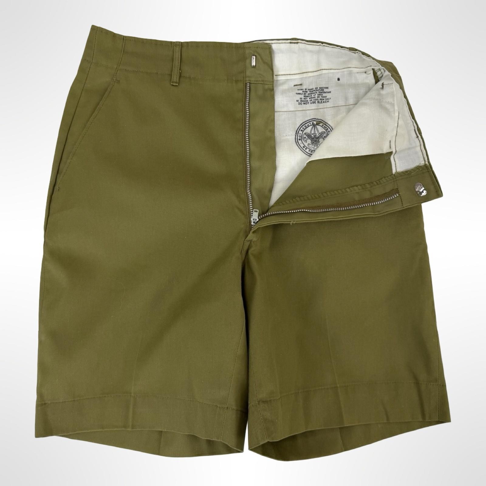 Vintage Boy Scouts of America Shorts Boys 16 Green Uniform BSA Camp Hiking