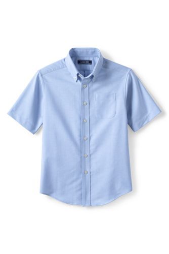 Lands’ End Uniform Custom Boys Short Slv Pocket Oxford Blue 20 NWOT (784)