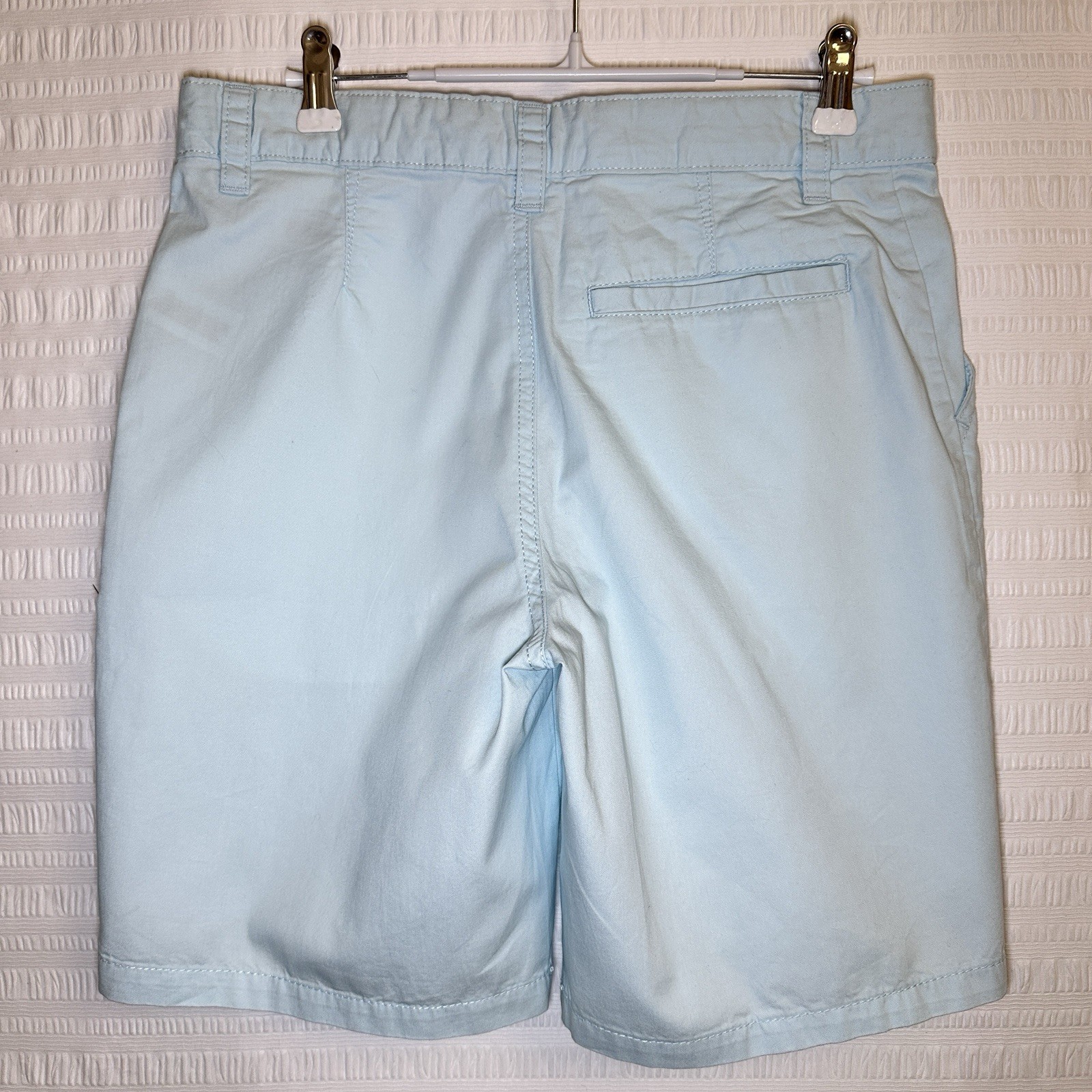 Boys Flat Front Shorts Sz 14 Light Blue Adjustable Waist Uniform NWT