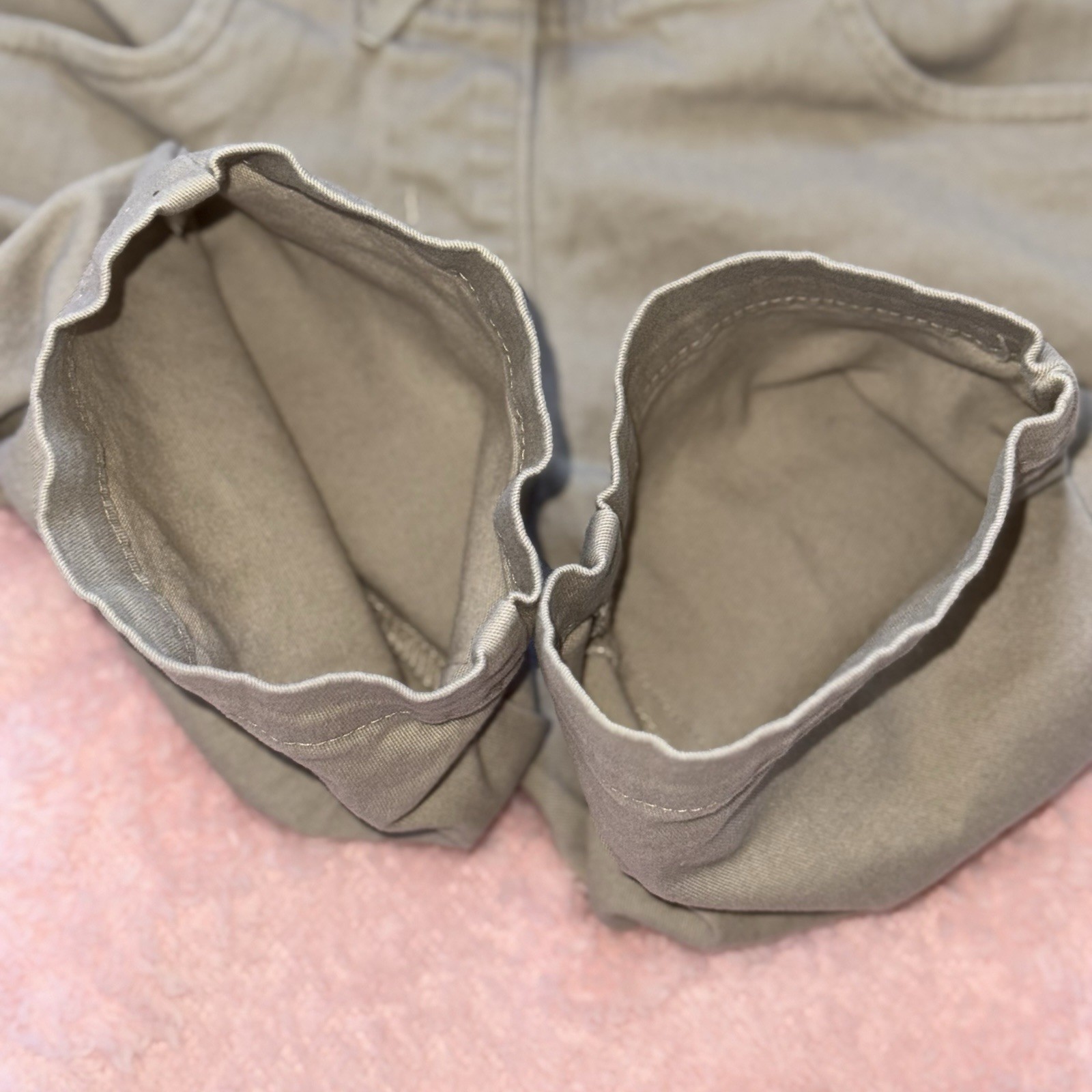 Chaps Kids Unisex Size 6X Tan Khaki School Uniform Cargo Shorts