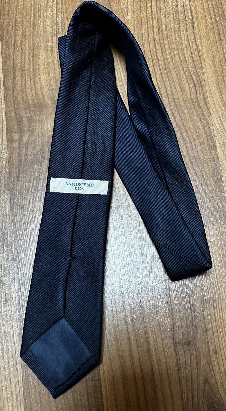 Lands End Kid’s School Uniform Classic Large Navy Tie New in Box