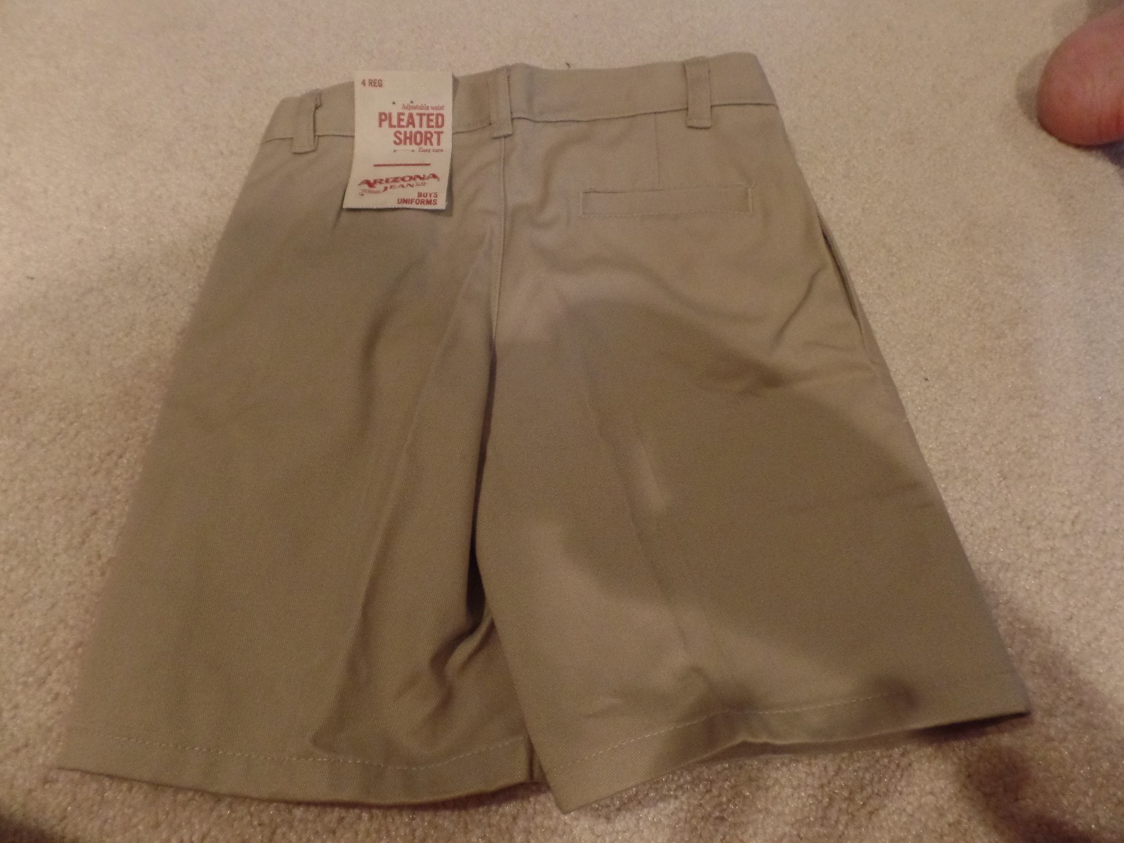 Boys, Arizona Jeans, School Uniform Shorts, Size: 4, Pleated, Khaki, NWT