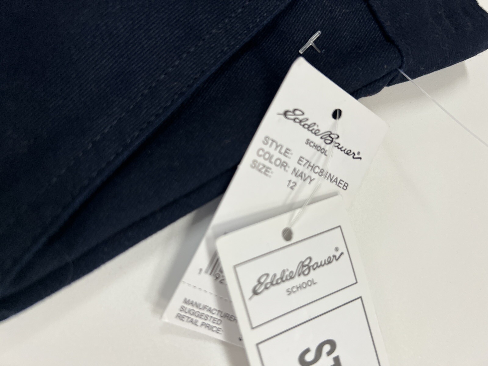 Eddie Bauer School Boy’s Uniform Pants Navy Blue Flat Front Straight Fit Size 12