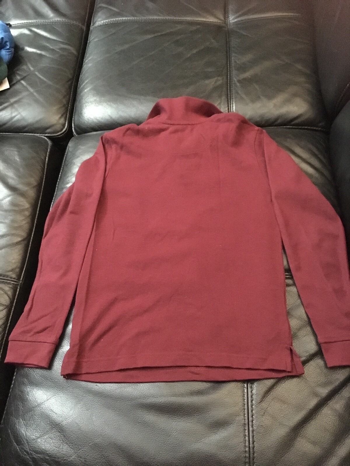  Izod Boys Burgundy Long sleeve polo   Size M(10/12)