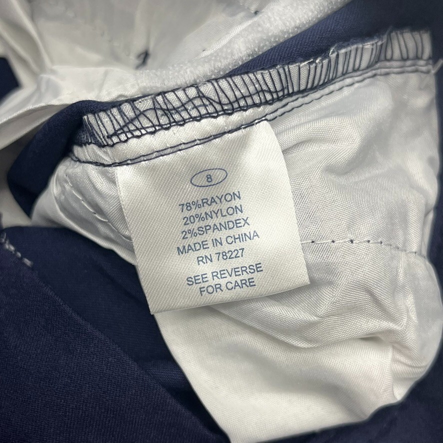 School Approved Uniform Dark Blue Super Stretch Khaki Pants Boys Size 8 NEW