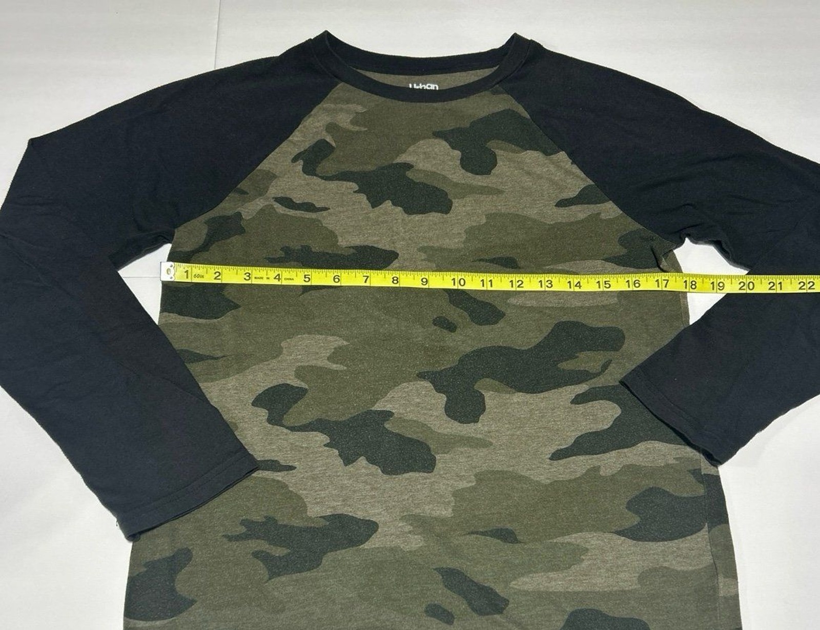 Urban Pipeline Boys XL Camo Raglan Long-Sleeve Shirt