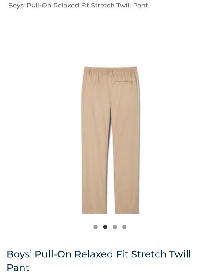 Boy’s French Toast Pull-On Relaxed Fit Pants Tan 10