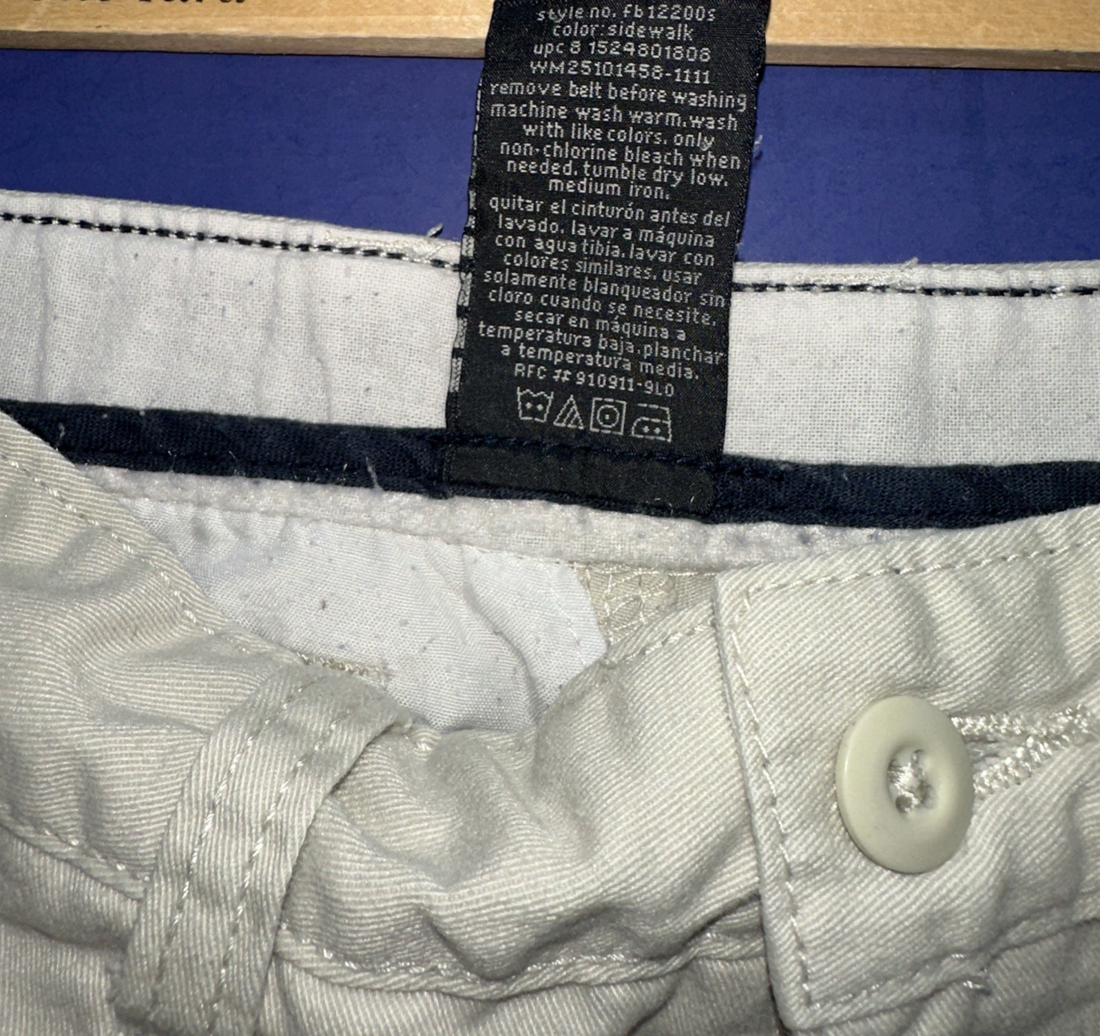 ‘FADED GLORY’ BOYS’ SIZE 5 BEIGE CARGO SHORTS W/ ADJ WAIST
