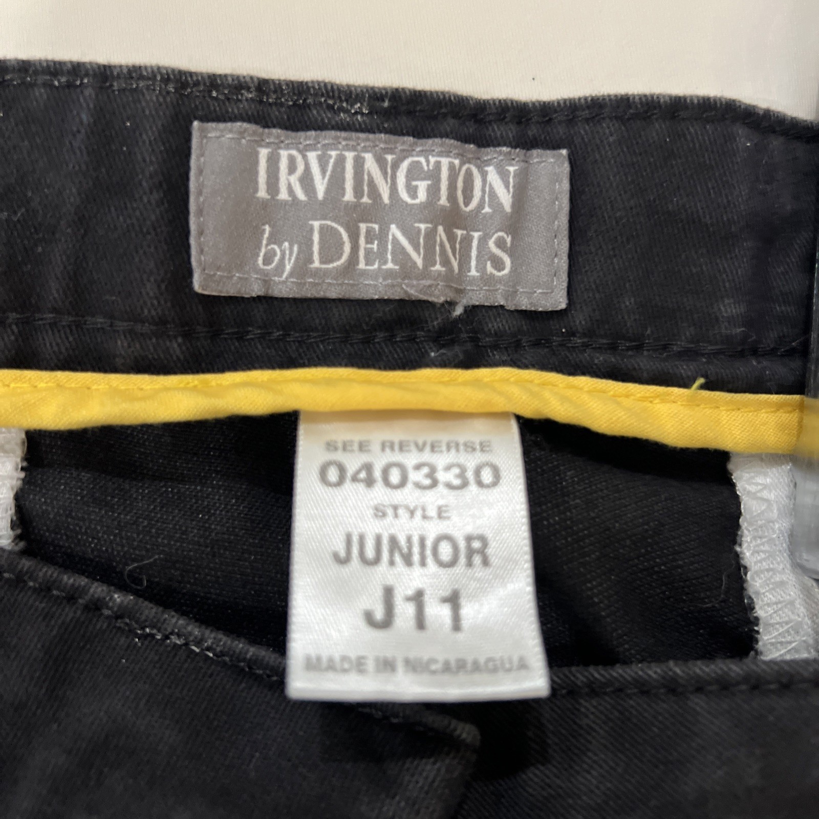Irvington Dennis Black School Uniform Pants Size Junior J 11 Unisex See Pics ￼