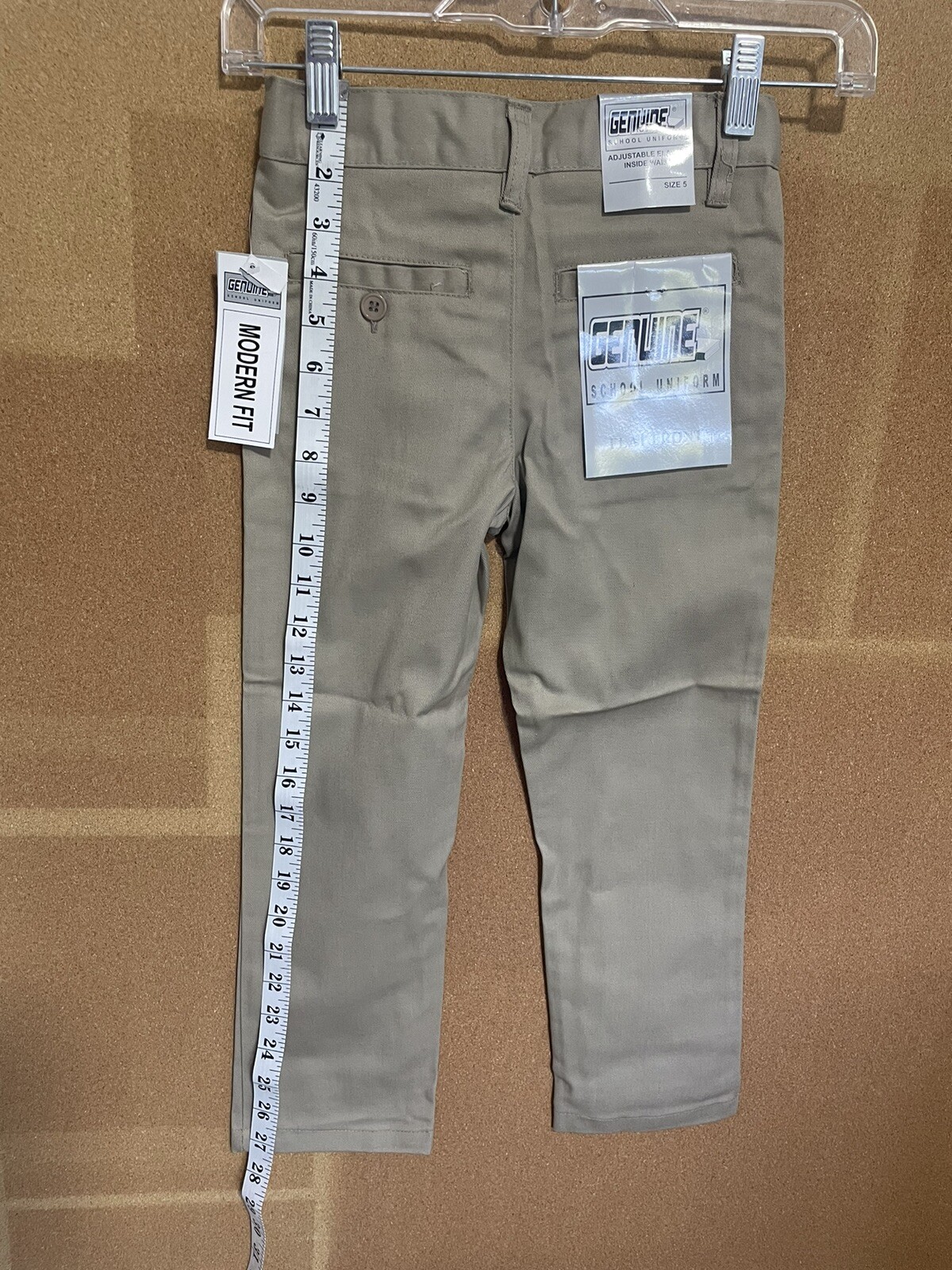 School Uniform Pants Flat Front KHAKI Size-5 NWT.