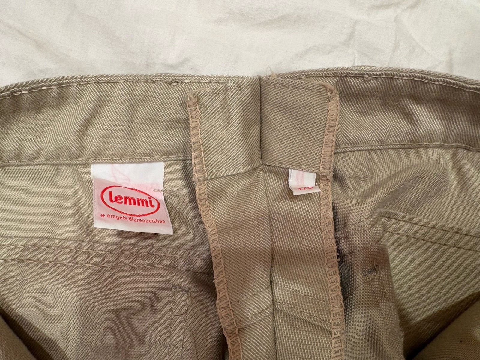 VINTAGE Lemmi Pants YOUTH Boys Size 170 Chino Khaki West German