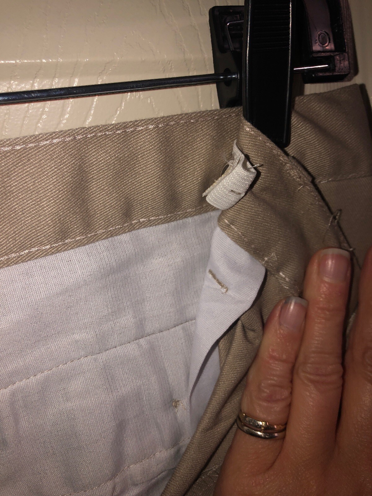U.S POLO ASSN. School Uniform Flat Front Pants Boys 16 Tan ADJUSTABLE WAIST NWT