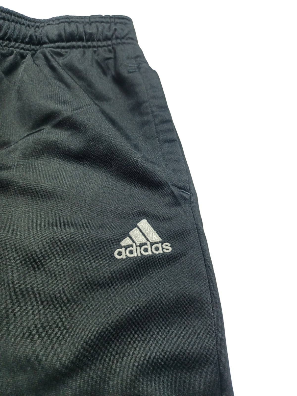 Adidas Original Junior Track Pants Black 9-10Y UK US S 140cm Zip Ankle Unisex