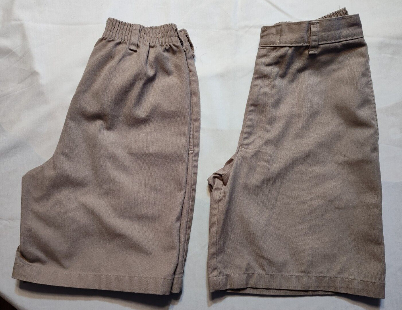 Kids School Uniform 2 Pair Size 12 Husky Bermuda Khaki Shorts