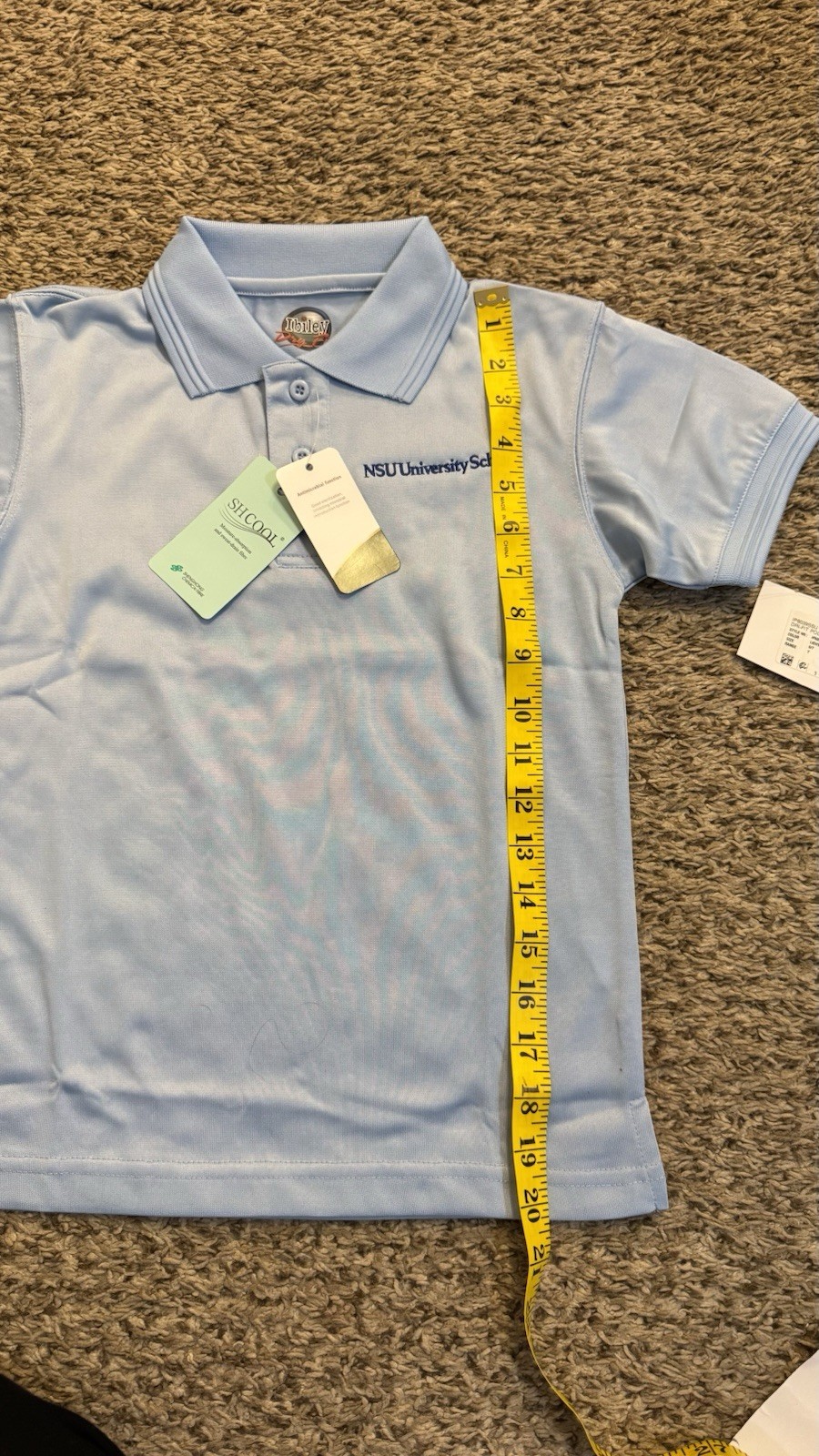 NSU University School Uniform Polo Shirts Youth Size 6/7 Blue NWT