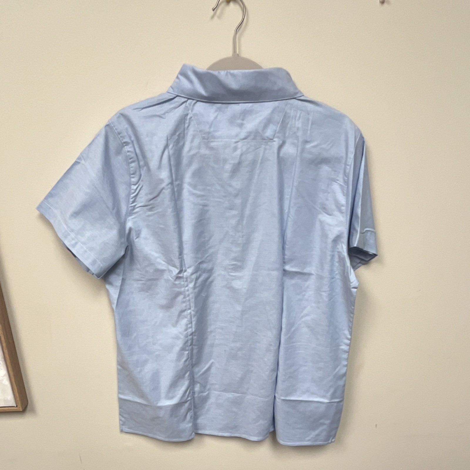 French Toast Boys Blue Uniform Shirt XL Short Sleeve Button-Up Pockets Solid