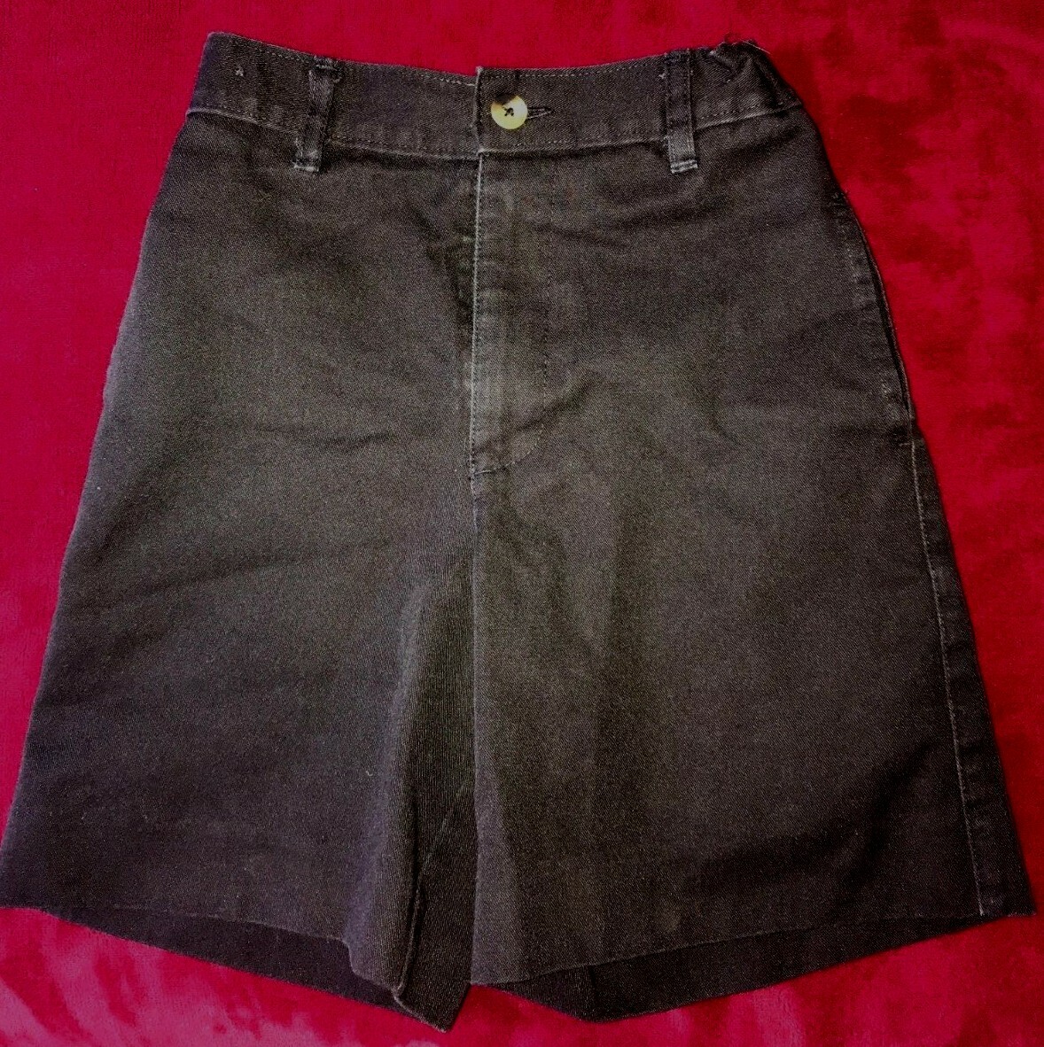 boys 8 slim BLACK SCHOOL UNIFORM SHORTS SUNSHINE adjustable waist tabs