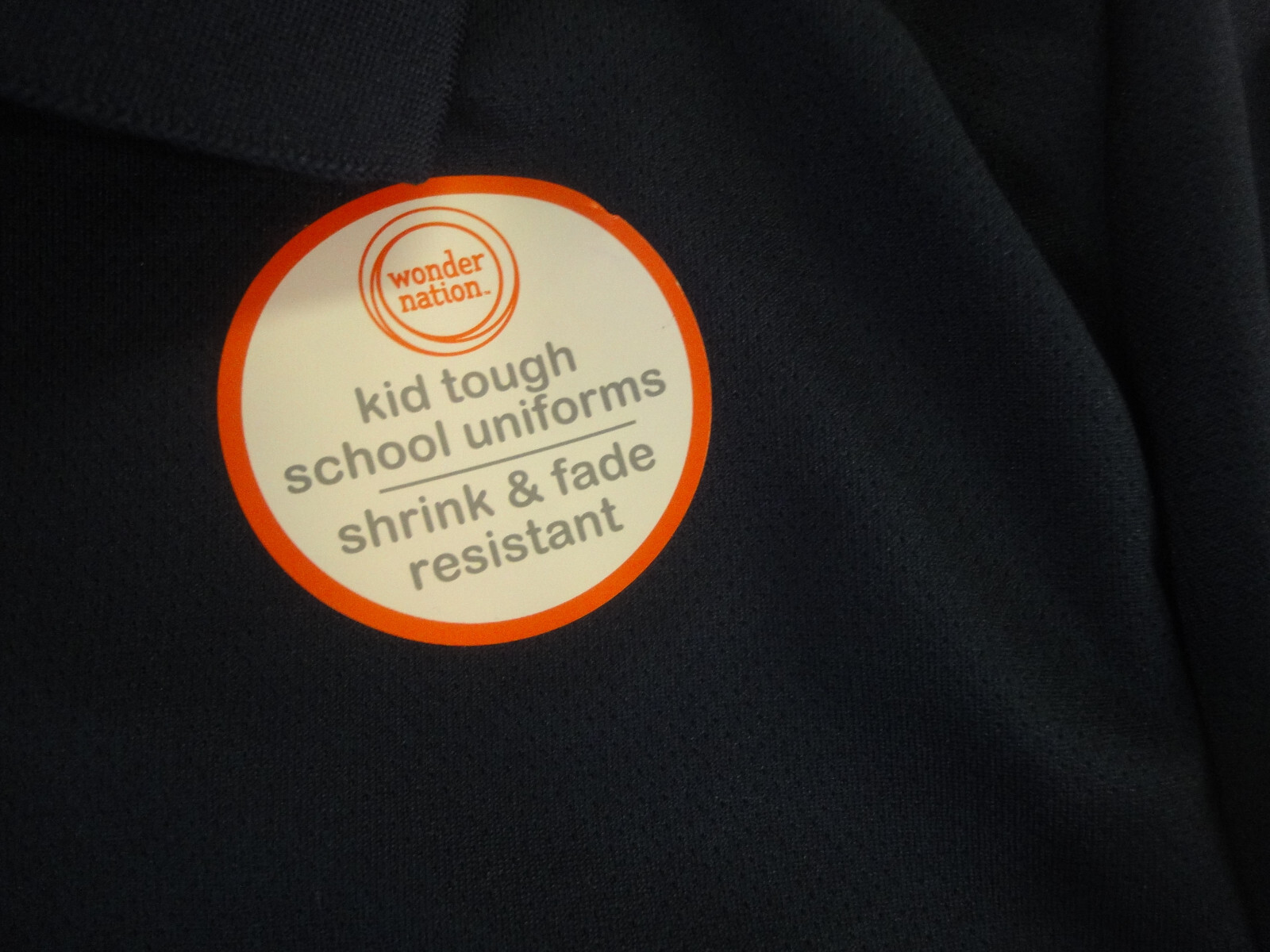 wonder Nation Blue collared school uniform shirt top childs XL 14-16 NWT