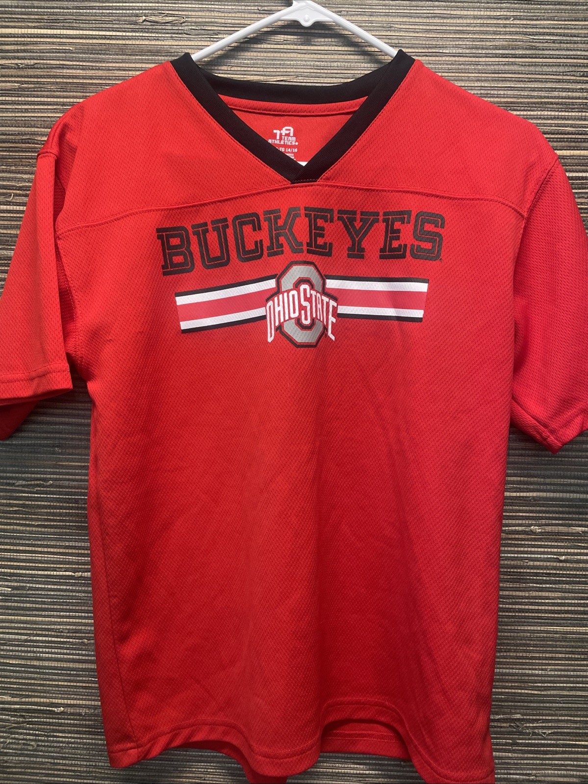 Team Athletics NCAA Youth Red Ohio State Buckeyes Jersey Shirt Size XL 14-16