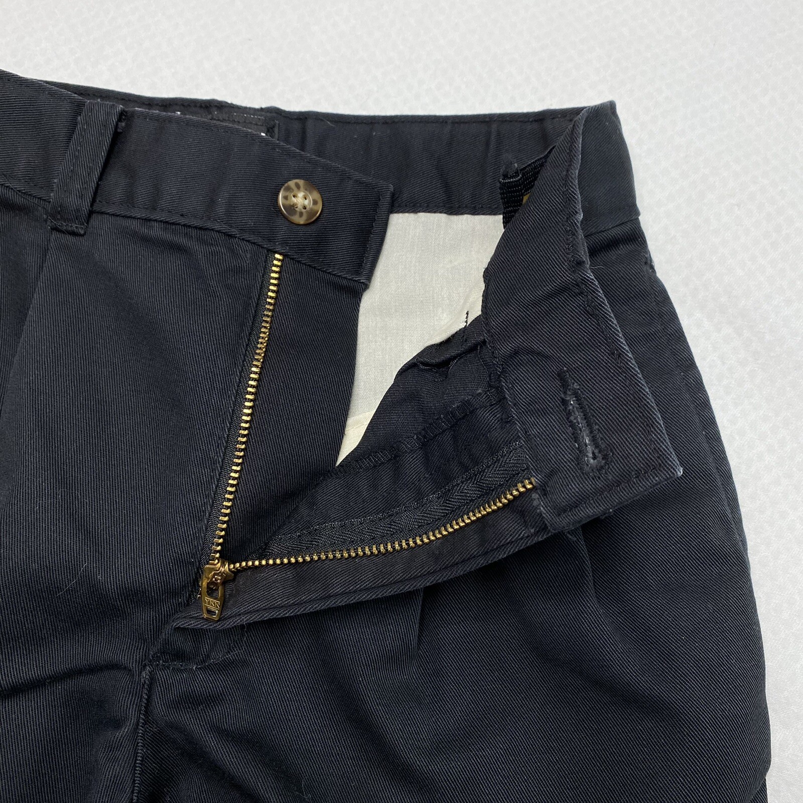 George Boys Uniform Pants sz 7 Black Pleated Adjustable Waist Dark Academia