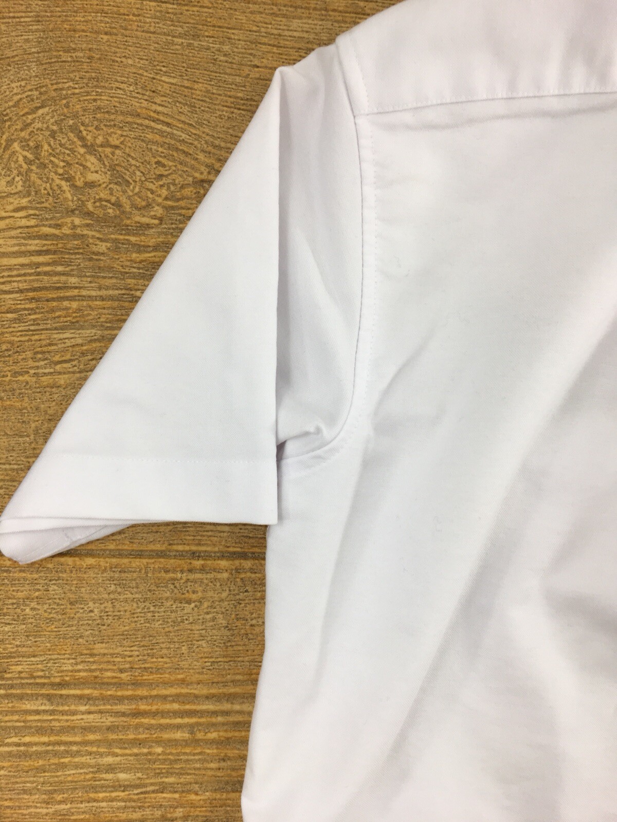 Lands End Boys Shirt Size 12 White Short Sleeve Polo Unidos Dual Language School