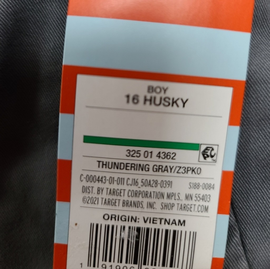 Boys School Uniform Pants Husky Gray Cat & Jack NWT 16
