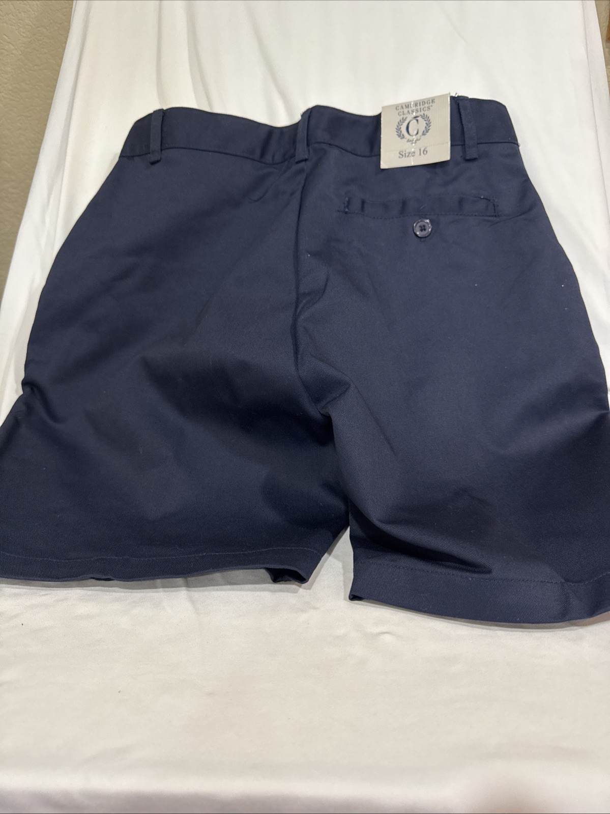 NWT Cambridge classic school uniform navy shorts size 16