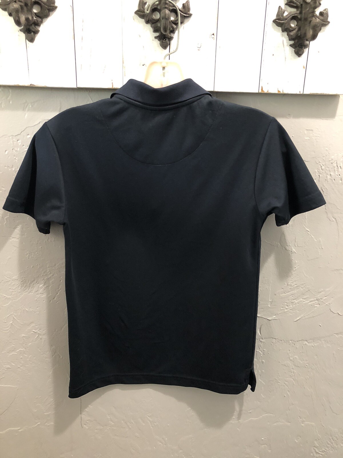 Chaps Boy’s M 10/12 School Uniform Polo Short Sleeve Shirt Dark Blue