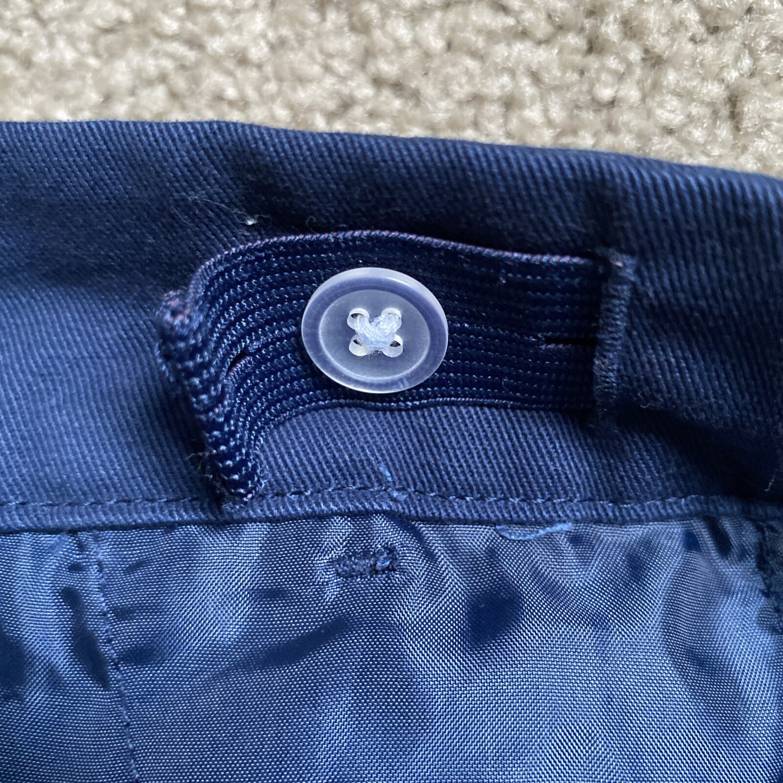Boys Slazenger Size S Navy Blue Dress Uniform Shorts Adjustable Waist