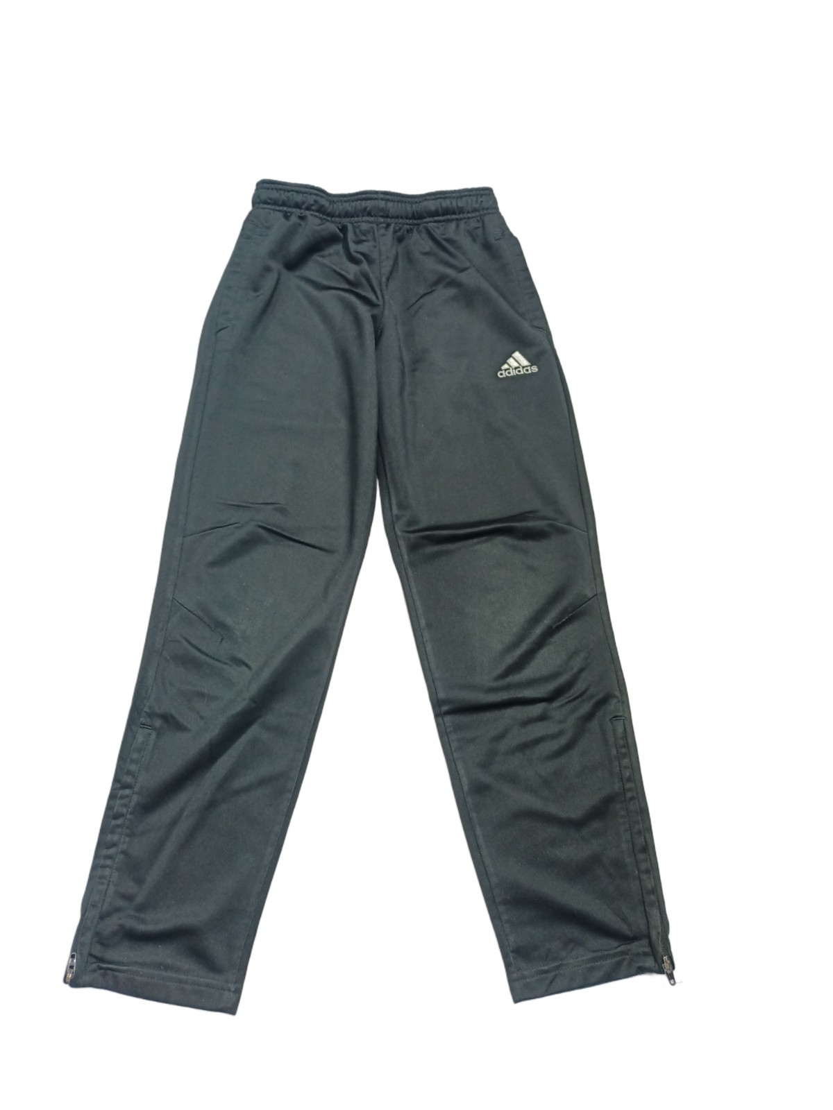 Adidas Original Junior Track Pants Black 9-10Y UK US S 140cm Zip Ankle Unisex