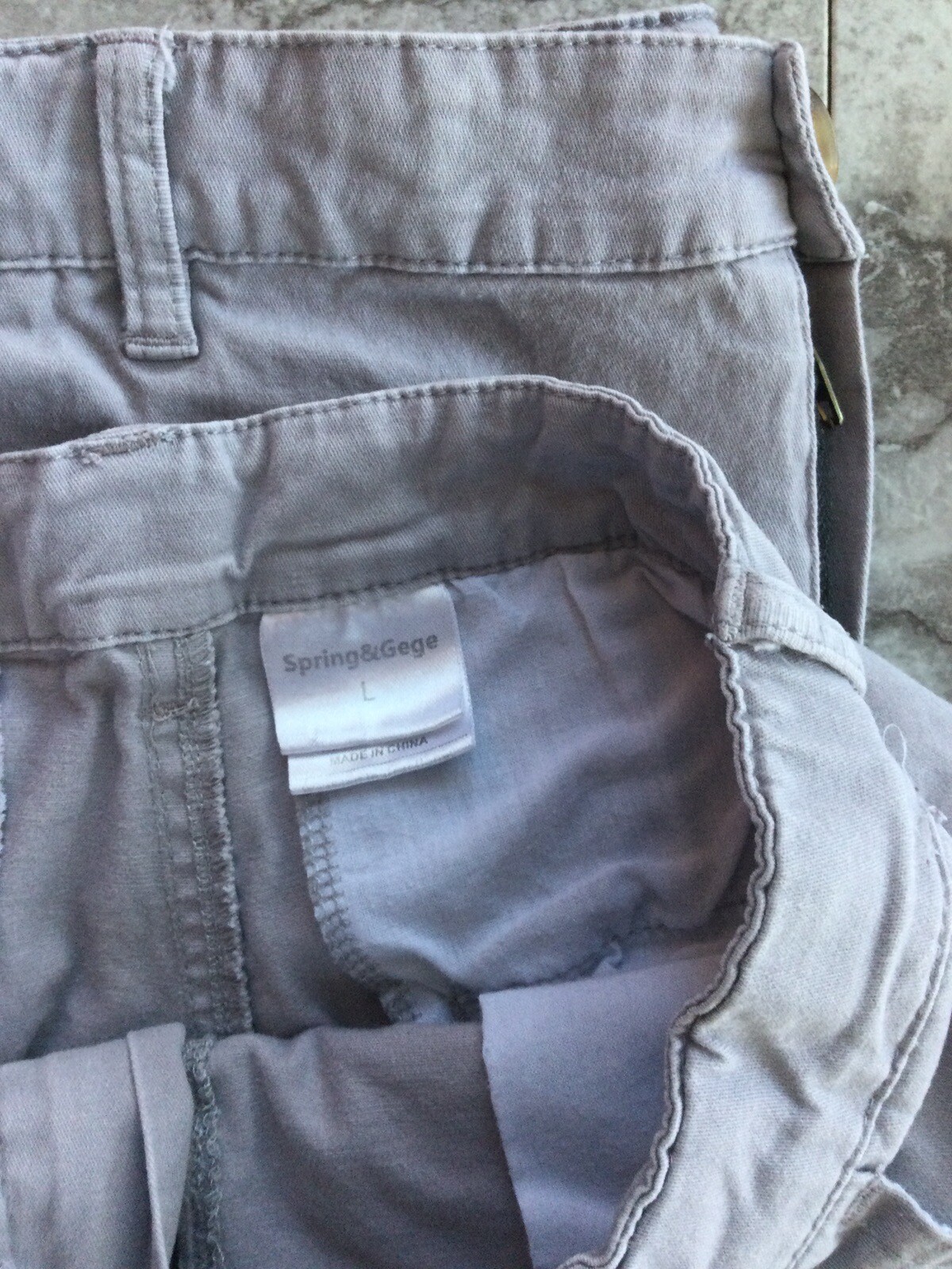 LOT OF 3 Spring & Gege Boys Gray School Uniform Chino Shorts Size Lg EUC