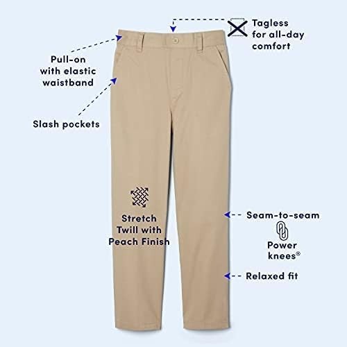 NEW French Toast Relaxed Fit Pull On Pants Black Size 14 (Standard & Husky)