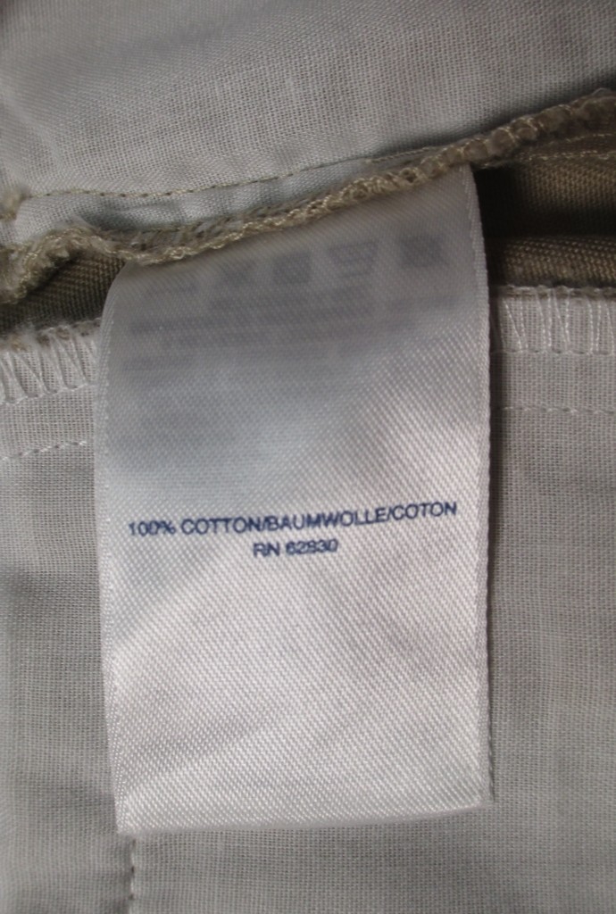 LANDS END Khaki School Uniform Plain Front Chino Pants Boys 12 INSEAM 28″ NEW