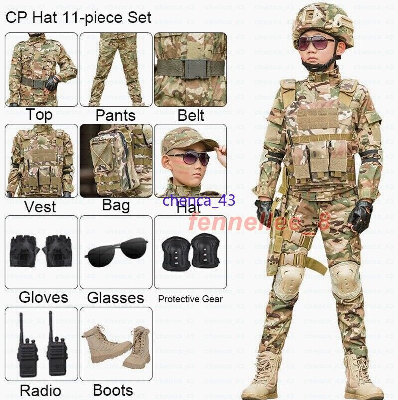 Children’s Spring Autumn Camouflage Suit Special Forces Tactic Training Uniform