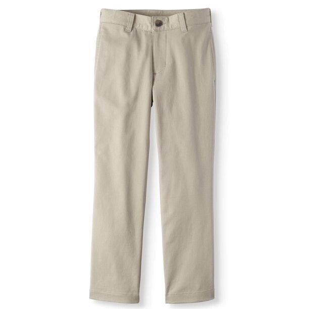 Wonder Nation Pants Boys Size 7 School Uniform Super Soft Stretch Flat Front J4
