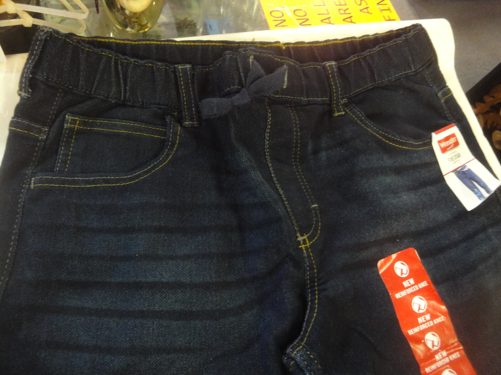 Wrangler Slim fit boys 14 husky denim dark blue jeans NWT